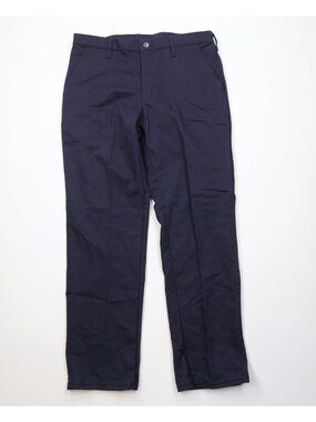 New Bulwark FR Mens 38x33 Fire Flame Resistant Workwear Chino Pants Navy Blue